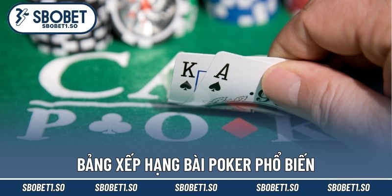 Bảng xếp hạng bài poker phổ biến
